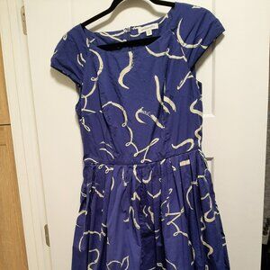 Emily and Fin Claudia dress in Brushstroke Dove, size medium